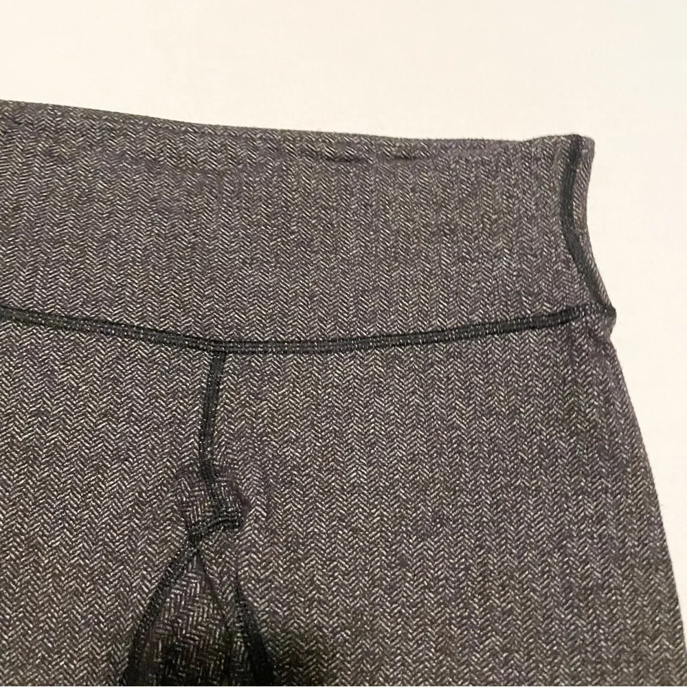 Lululemon Women's Size 4 Wunder Under Pant Legging Herringbone Heathered Black - Picture 4 of 16